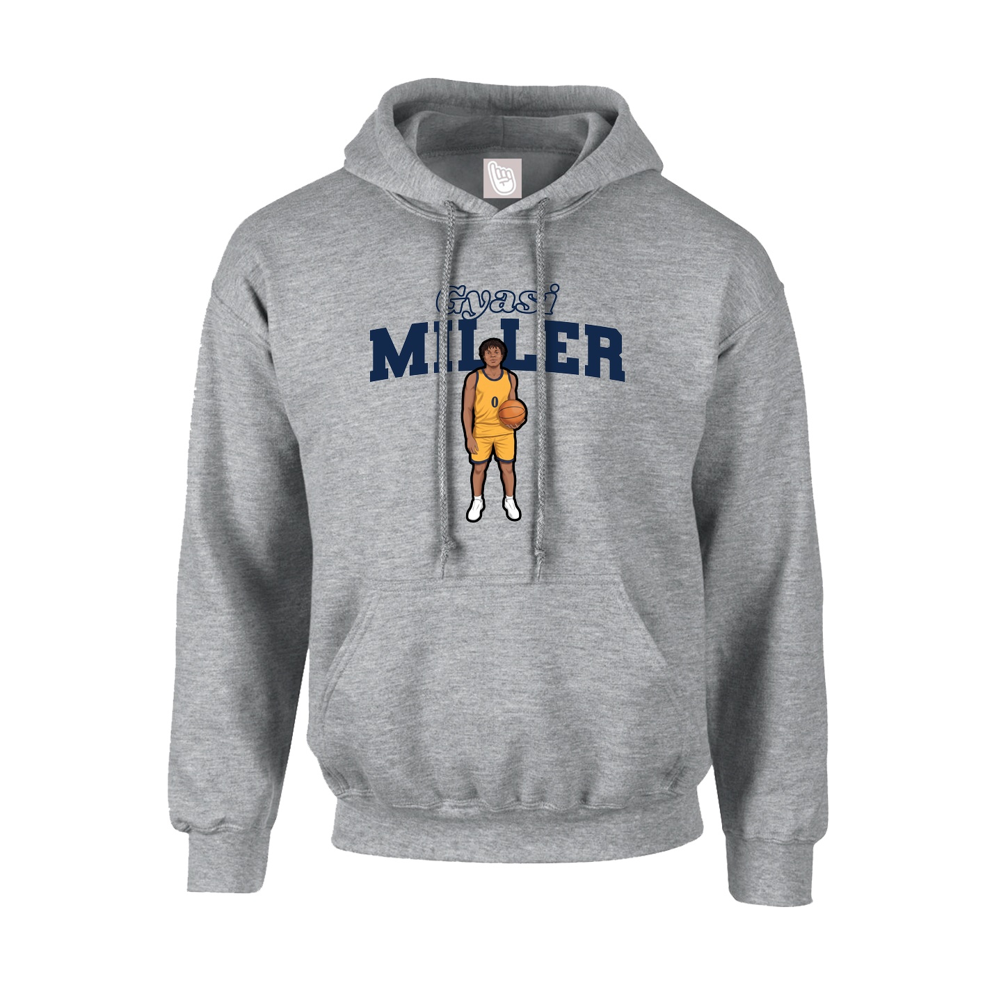Hoodie — Name Arch in Grey