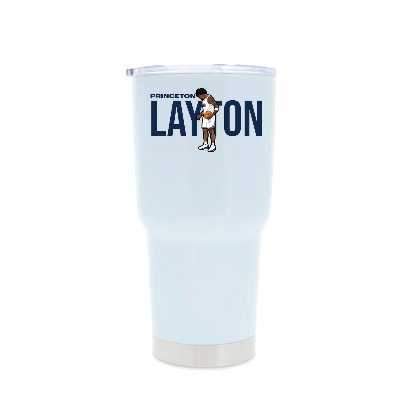 30oz Stainless Steel Tumbler — Player Name in White
