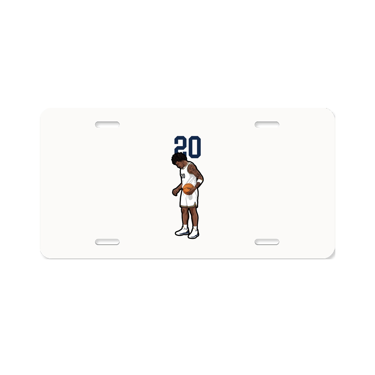 License Plate — Number Top in Classic