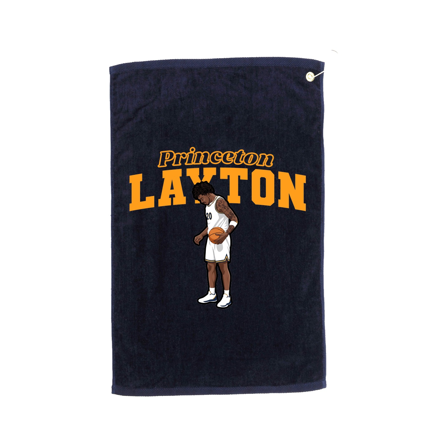 Golf Towel — Name Arch in Navy