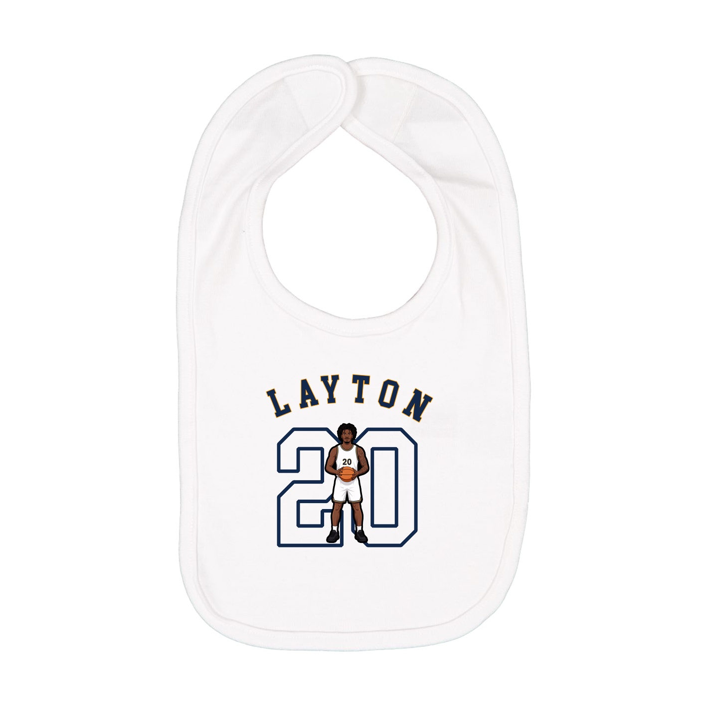 Infant Bib — Shirsey Arch in White