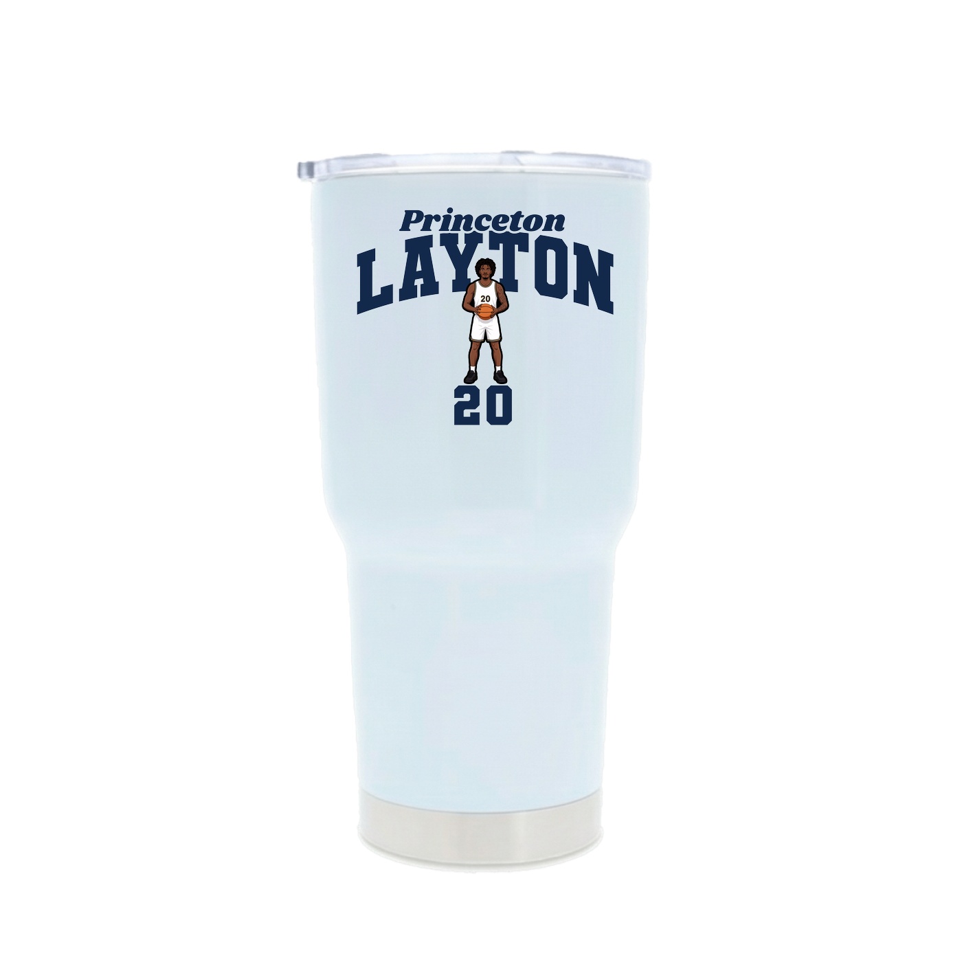 30oz Stainless Steel Tumbler — Signature Arch in White