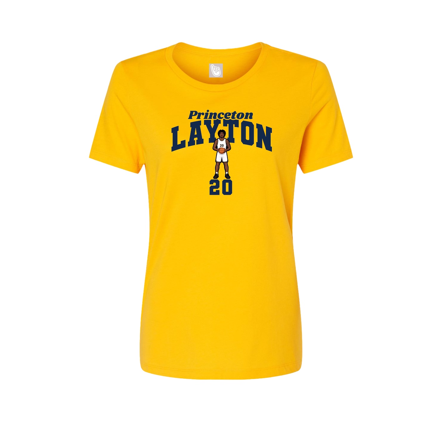 Fitted Women's Tee — Signature Arch in Gold