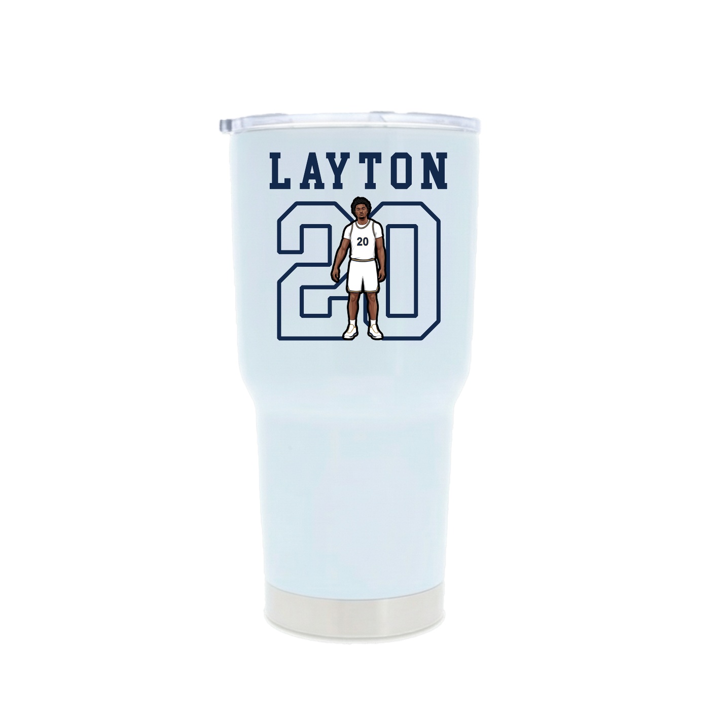 30oz Stainless Steel Tumbler — Shirsey in White