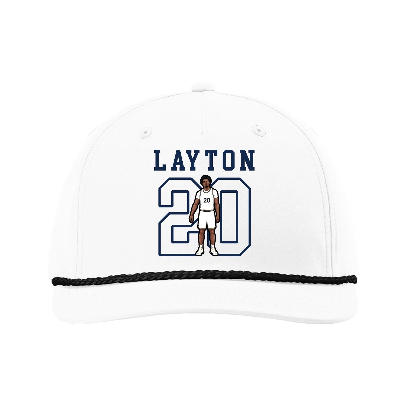 Five-Panel Classic Rope Cap — Shirsey in White