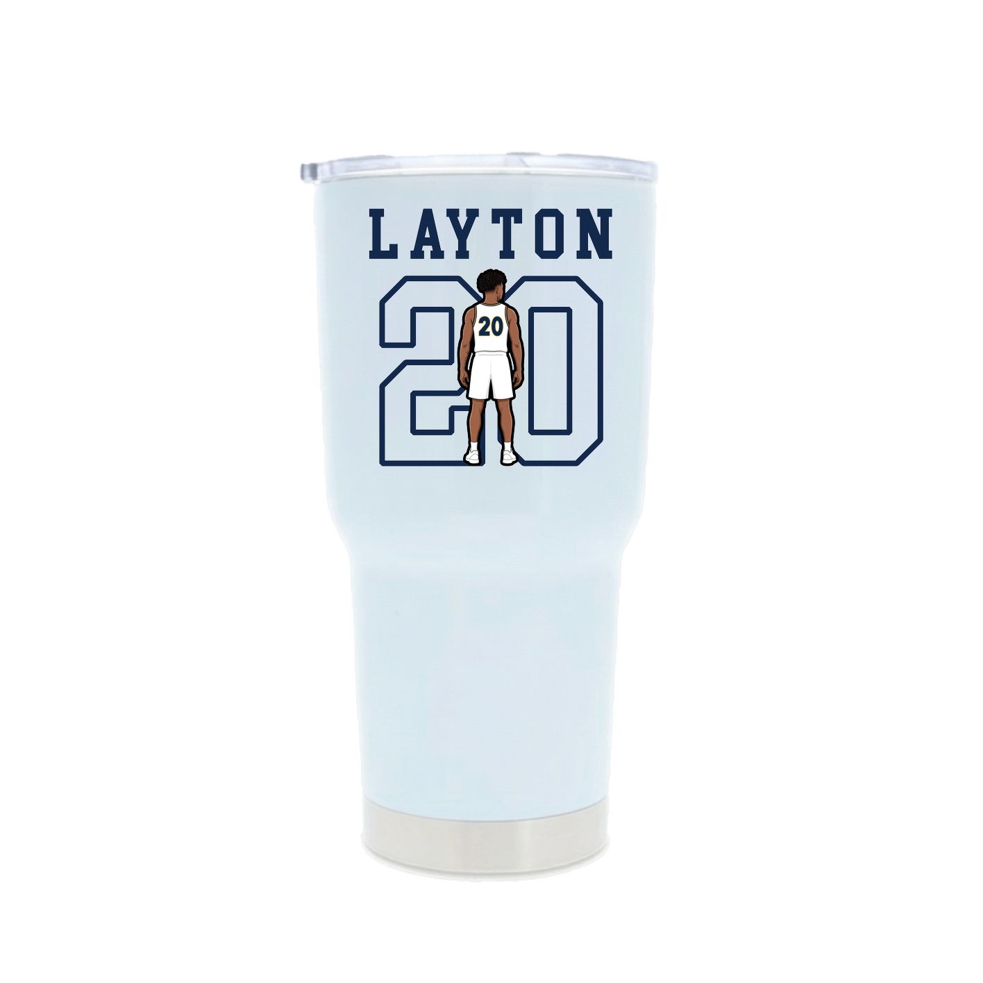 30oz Stainless Steel Tumbler — Shirsey in White