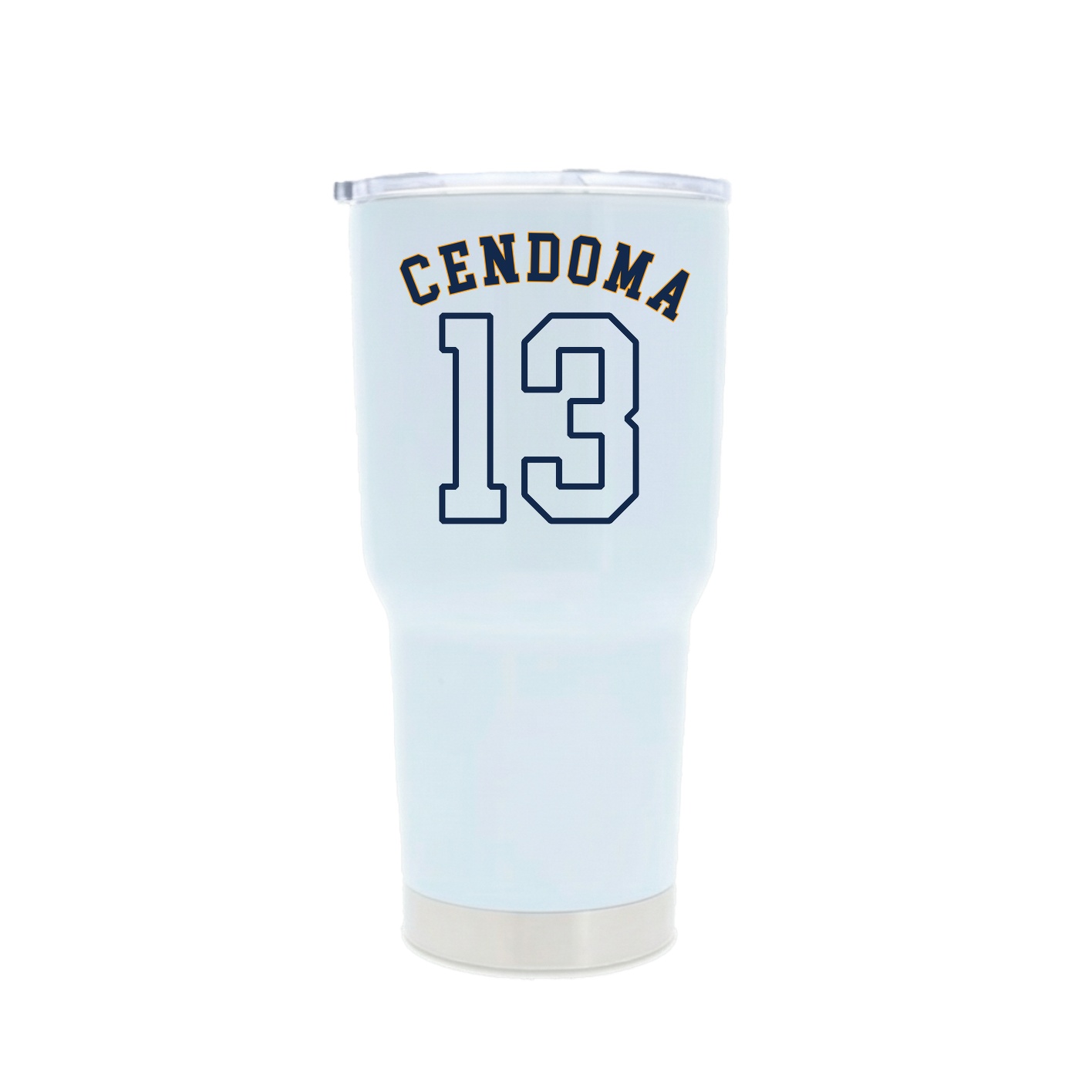 30oz Stainless Steel Tumbler — Shirsey Arch in White