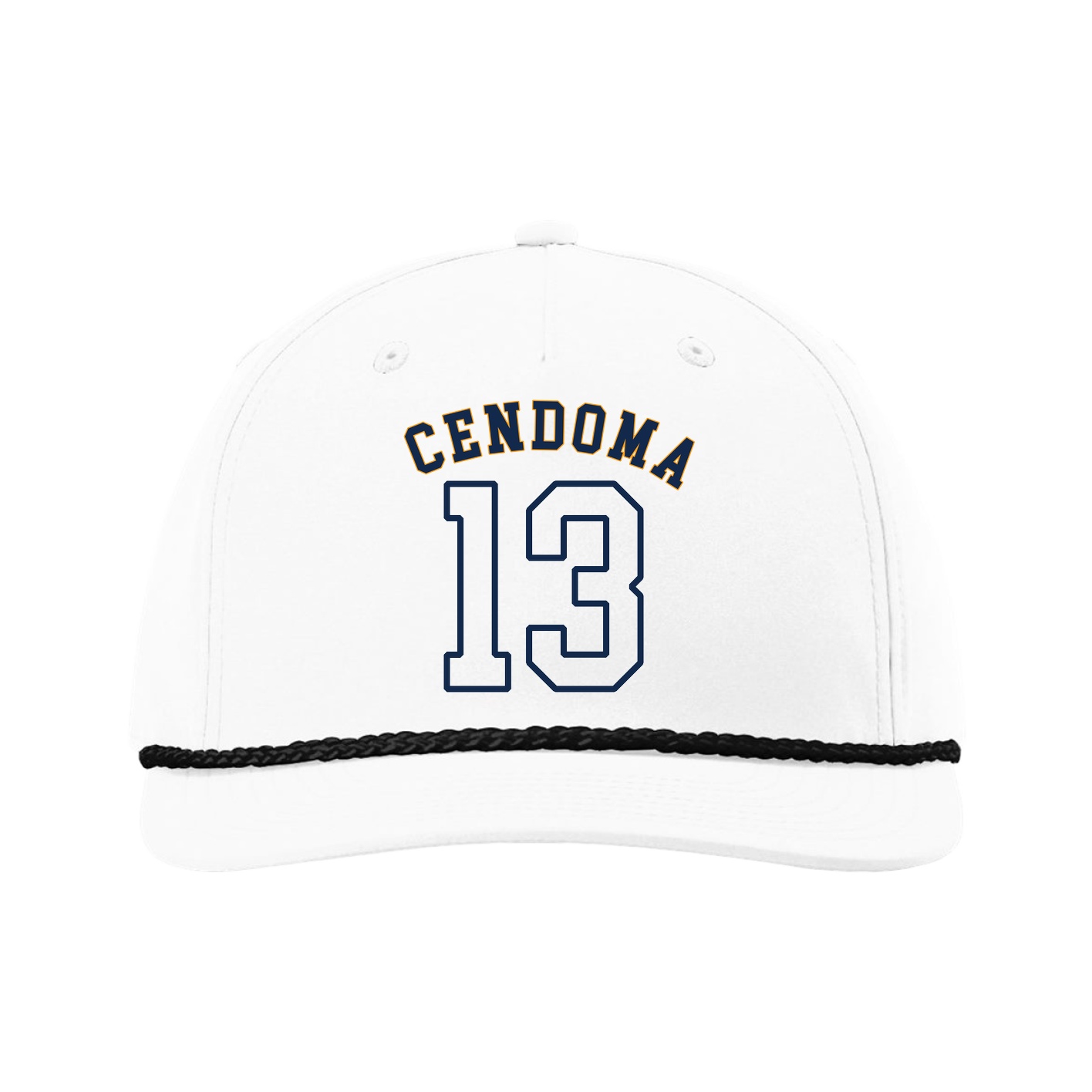 Five-Panel Classic Rope Cap — Shirsey Arch in White