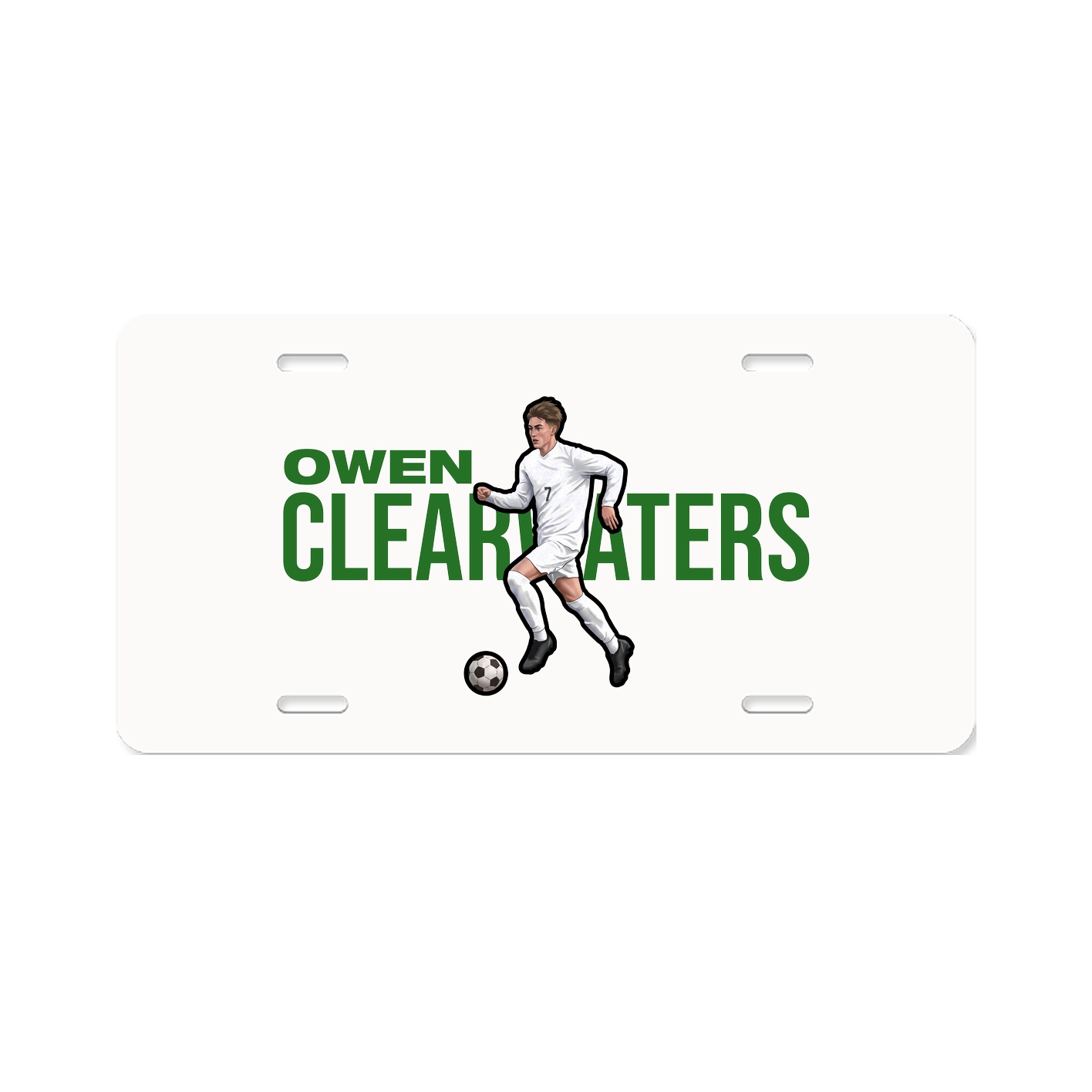 License Plate — Player Name in Classic