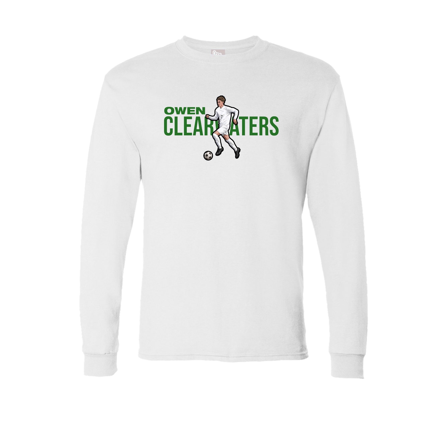 Long Sleeve Tee — Player Name in White