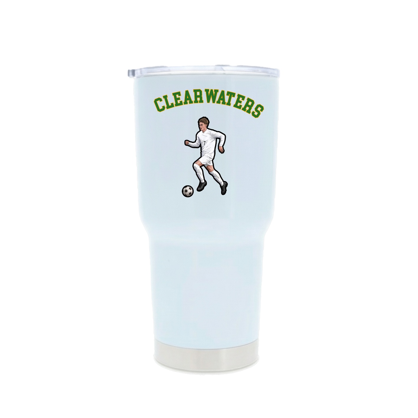 30oz Stainless Steel Tumbler — Shirsey Arch in White