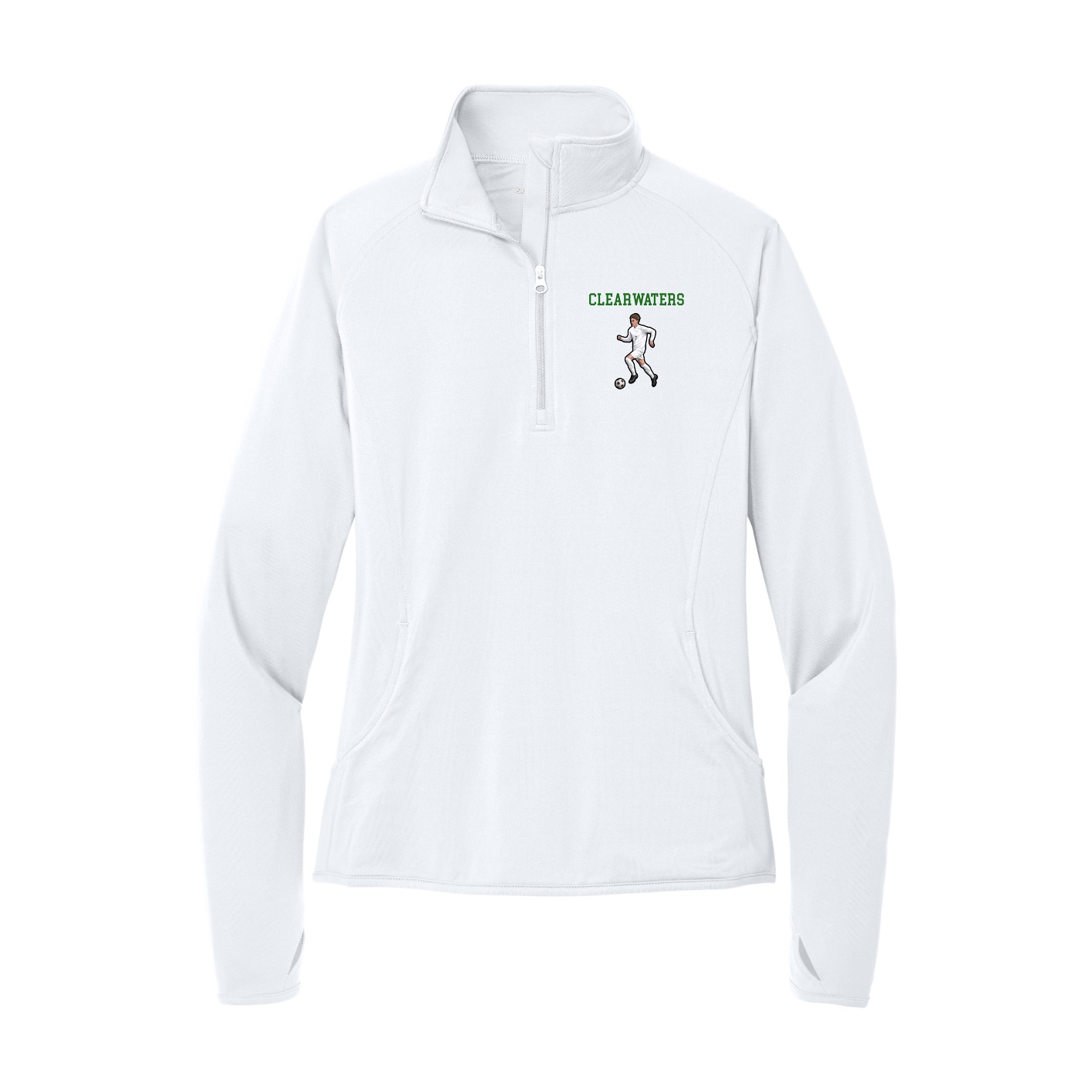 Women's Q-Zip Pullover — Shirsey in White