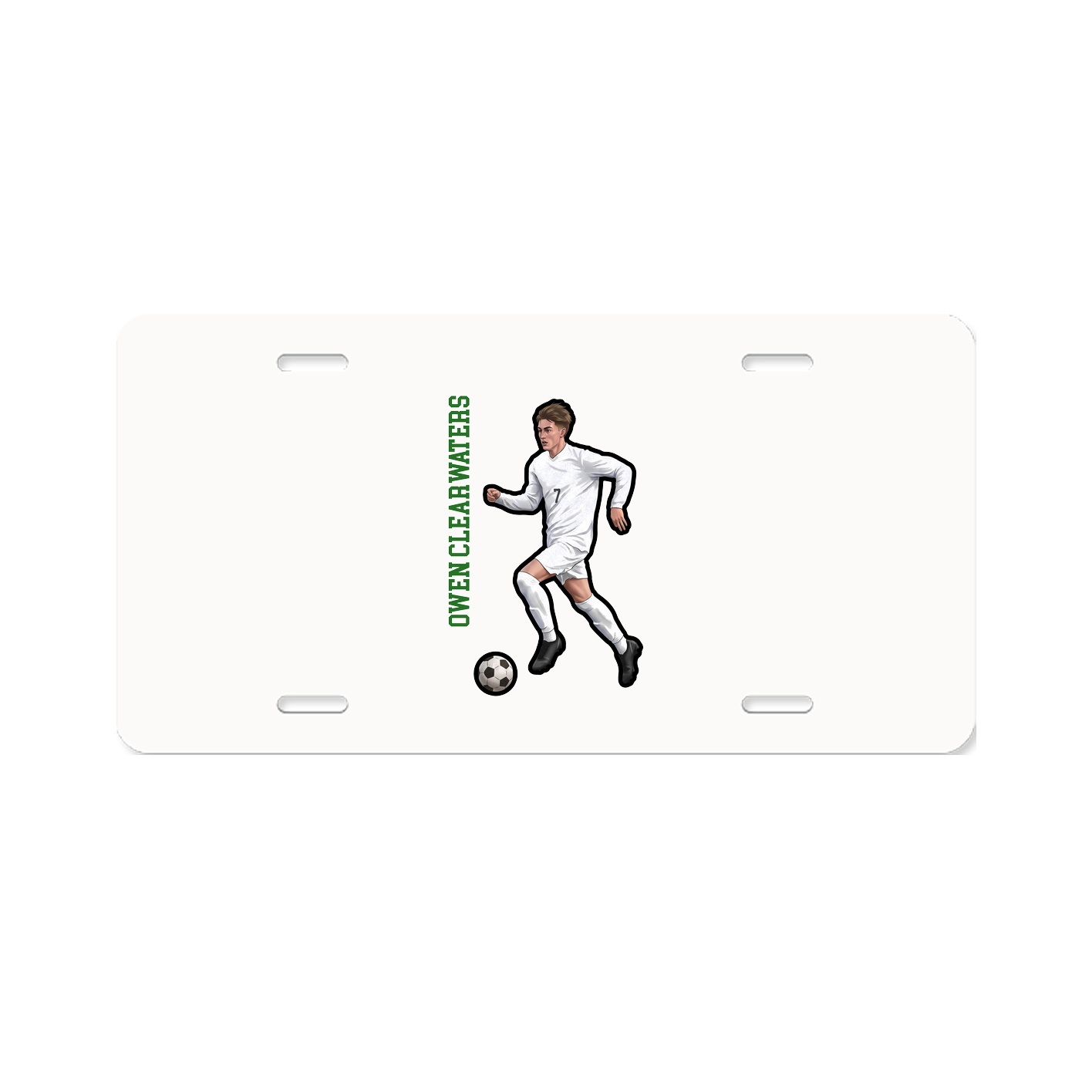 License Plate — Name Vertical in Classic