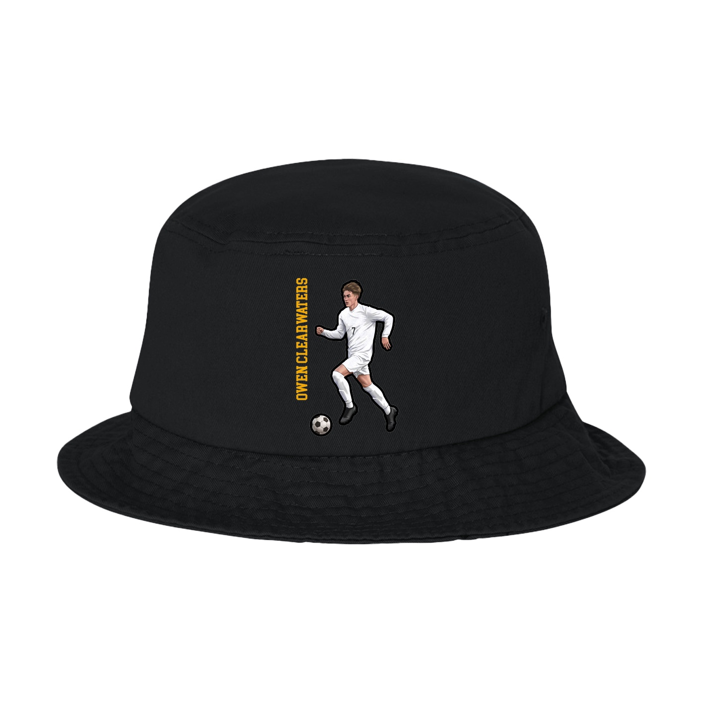 Bucket Cap — Name Vertical in Black