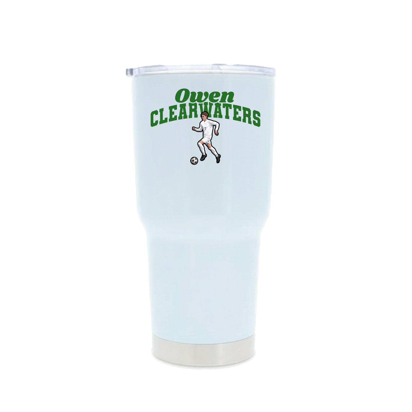 30oz Stainless Steel Tumbler — Signature Arch in White