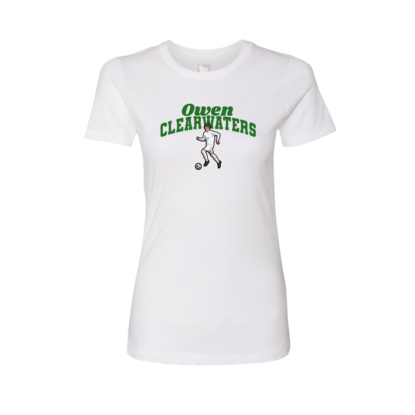 Fitted Women's Tee — Signature Arch in White