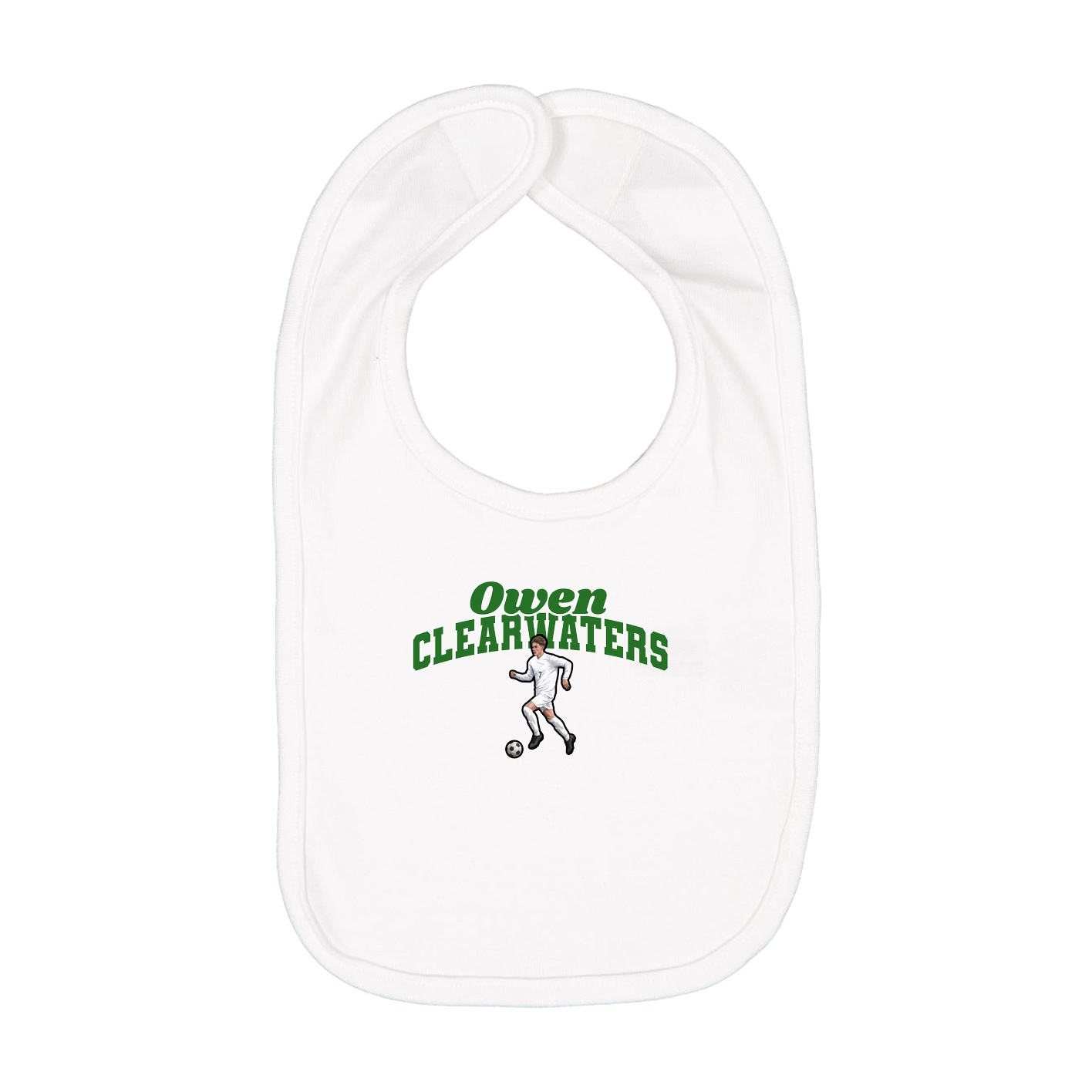 Infant Bib — Signature Arch in White