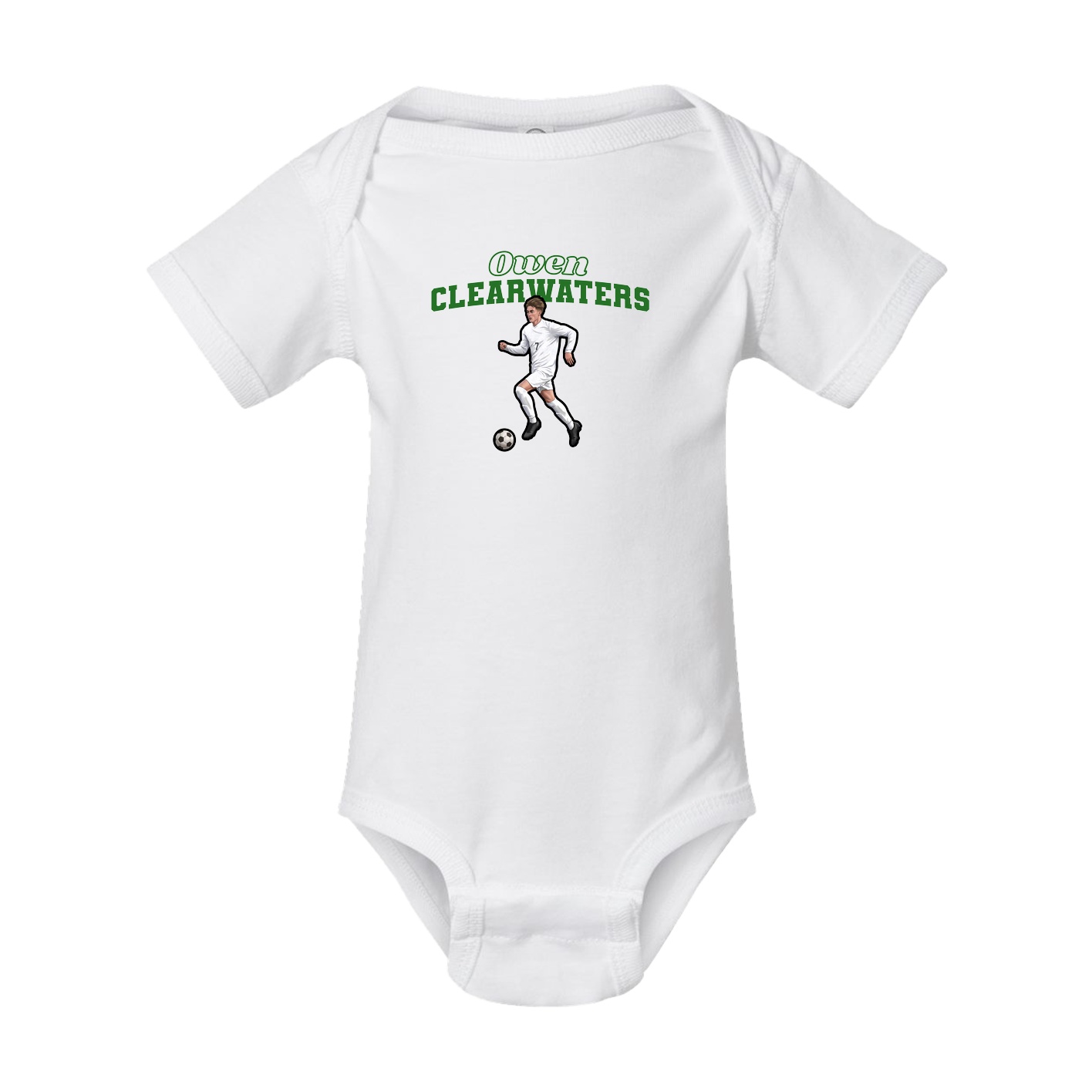 Baby Onesie — Name Arch in White