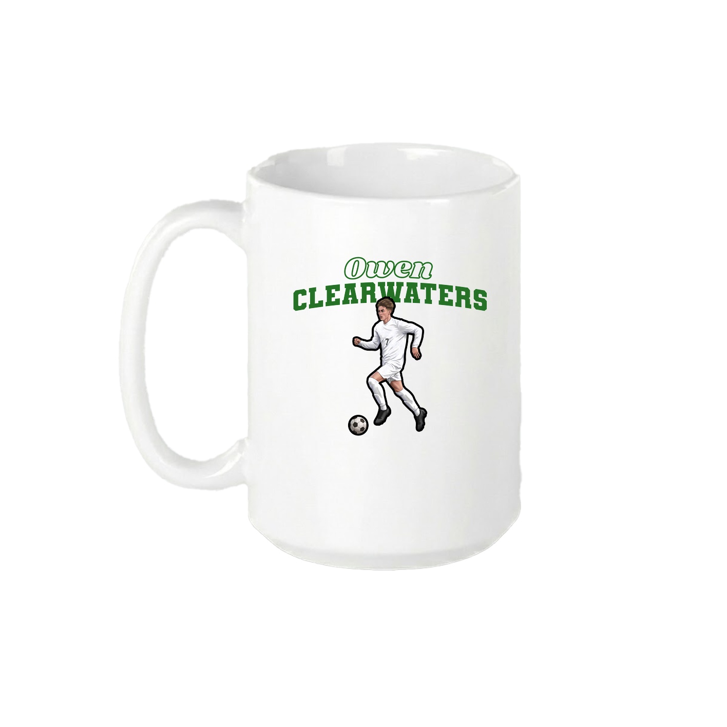 15oz Coffee Mug — Name Arch in White