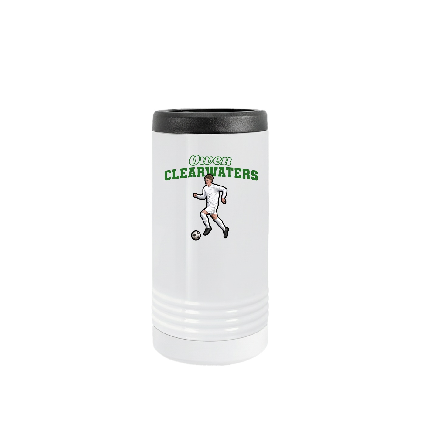 Slim Beverage Holder — Name Arch in White