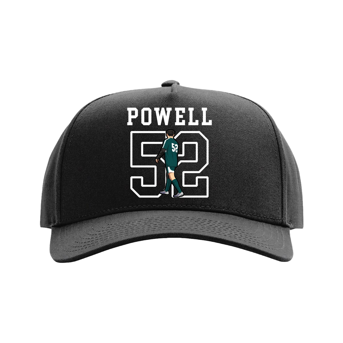 Full Fabric Five-Panel Champ Cap — Shirsey in Black