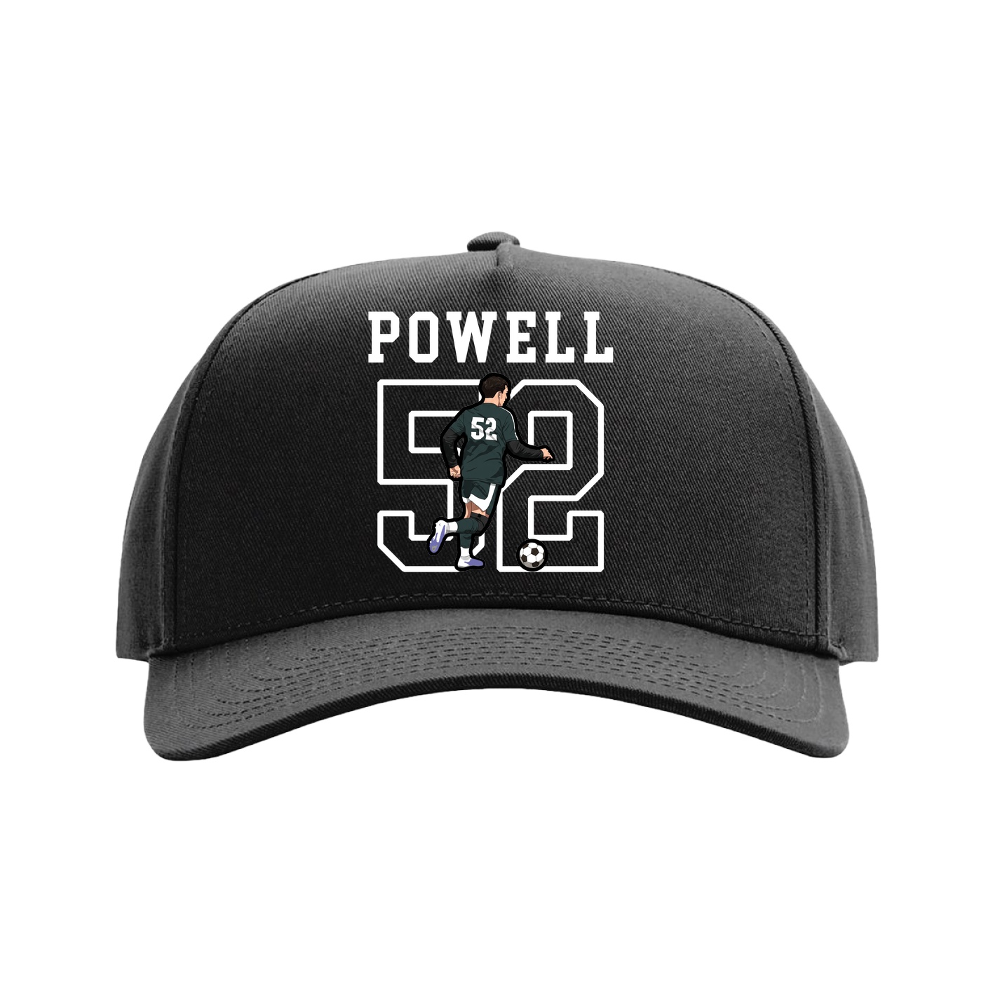 Full Fabric Five-Panel Champ Cap — Shirsey in Black
