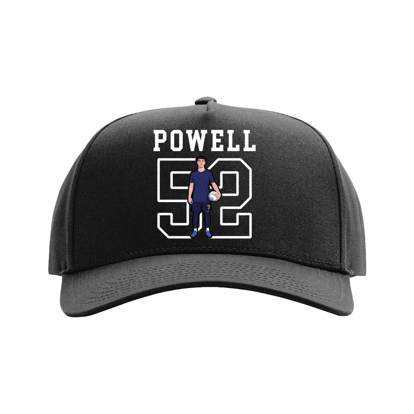 Full Fabric Five-Panel Champ Cap — Shirsey in Black