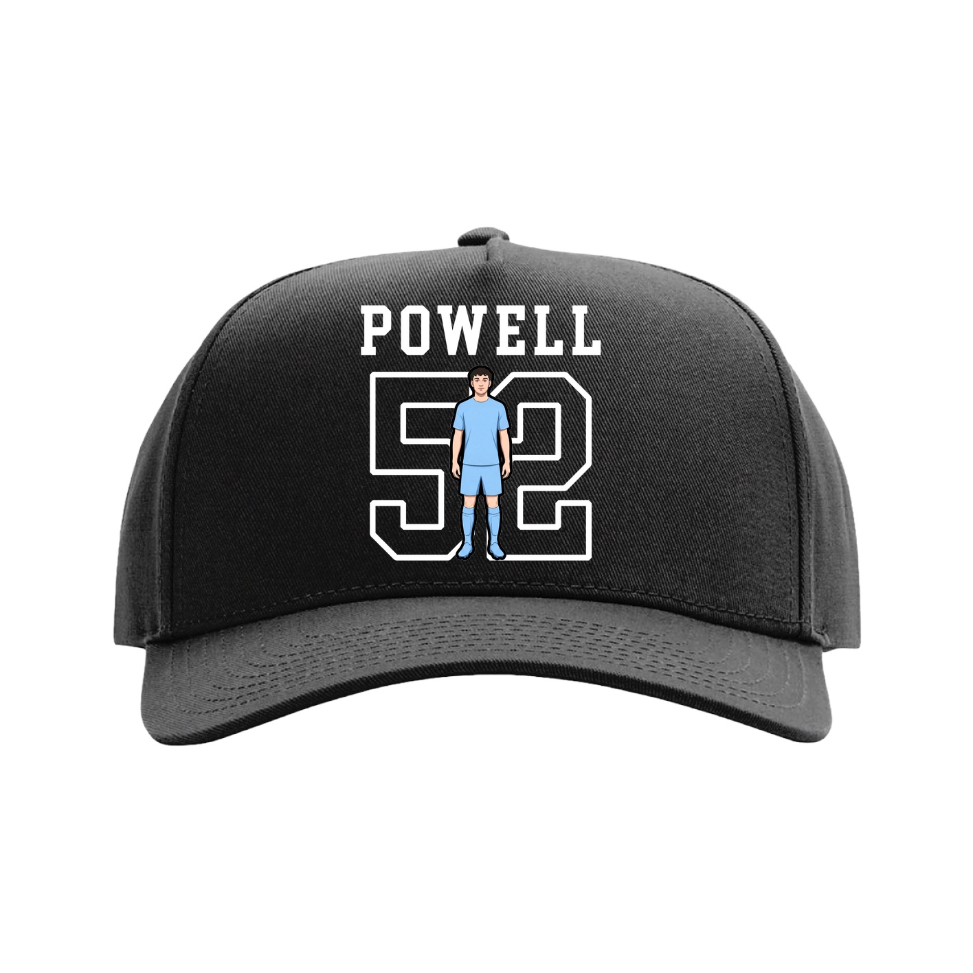 Full Fabric Five-Panel Champ Cap — Shirsey in Black