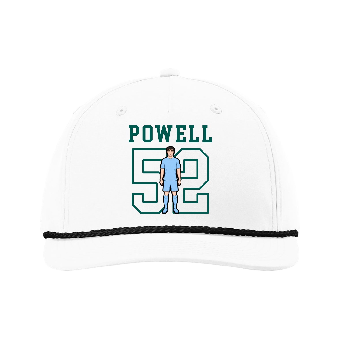 Five-Panel Classic Rope Cap — Shirsey in White