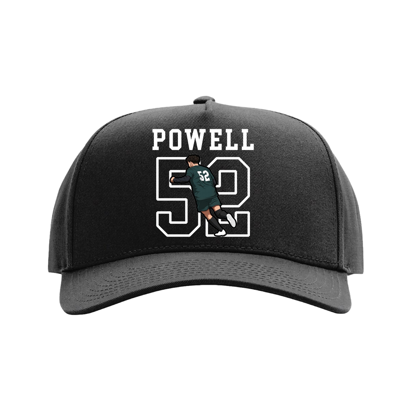 Full Fabric Five-Panel Champ Cap — Shirsey in Black