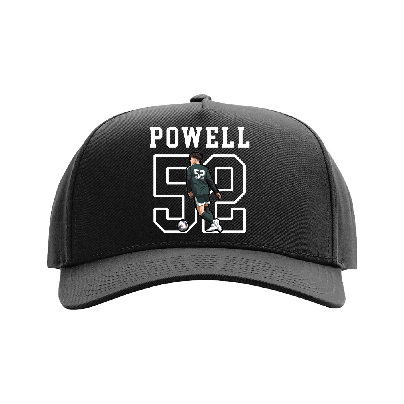 Full Fabric Five-Panel Champ Cap — Shirsey in Black