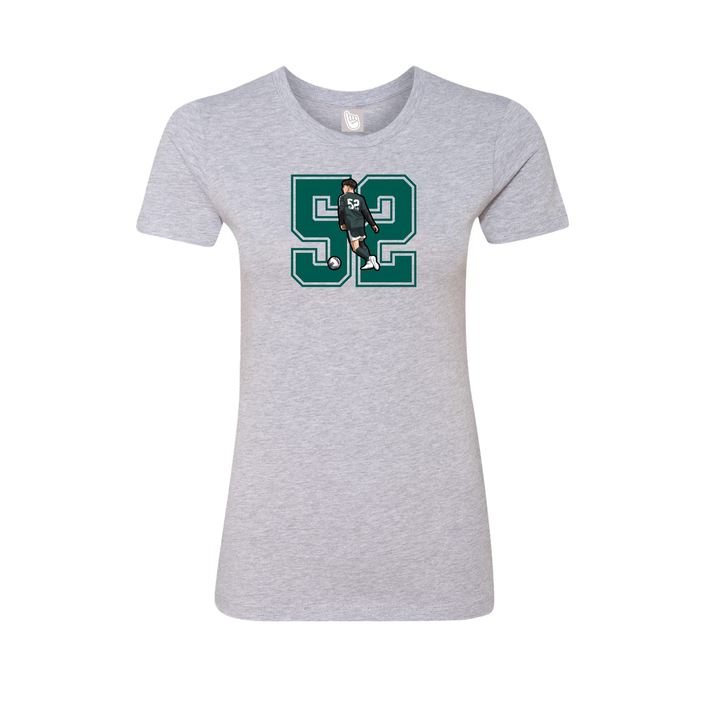 Womens Tee — Number in Grey