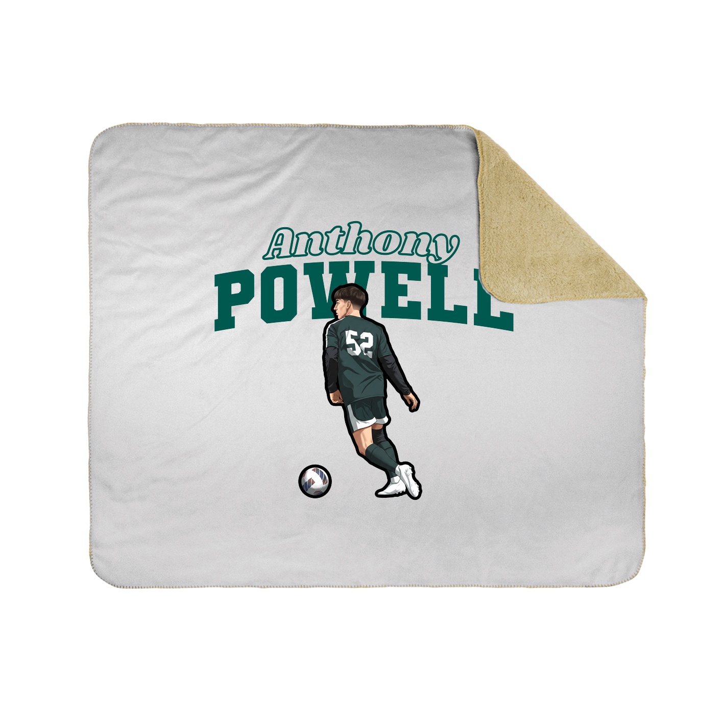 Throw Blanket — Name Arch in White