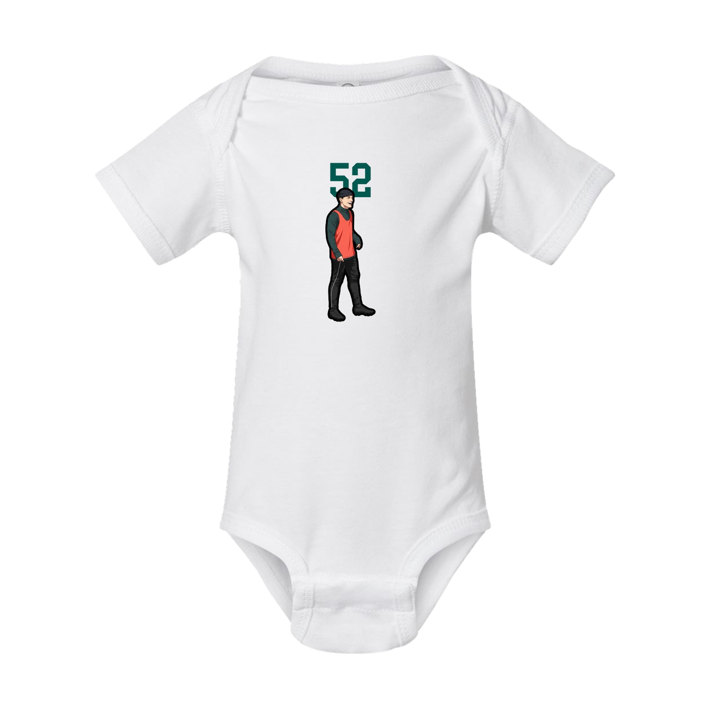 Baby Onesie — Number Top in White