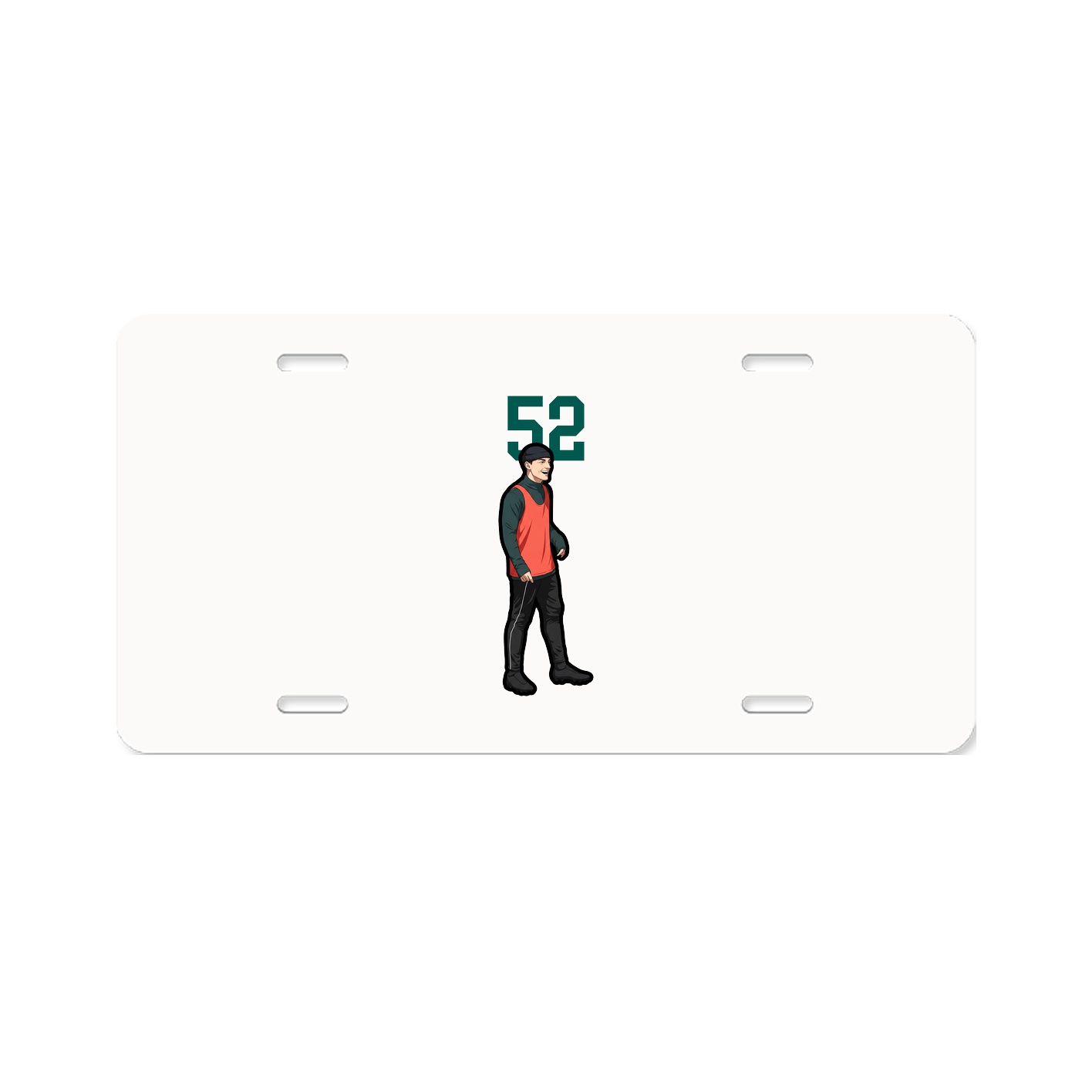 License Plate — Number Top in Classic
