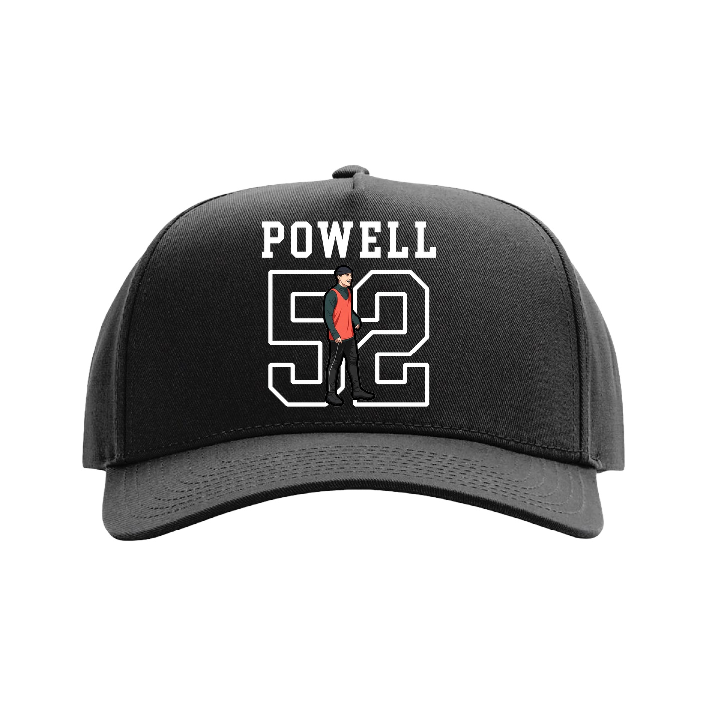 Full Fabric Five-Panel Champ Cap — Shirsey in Black