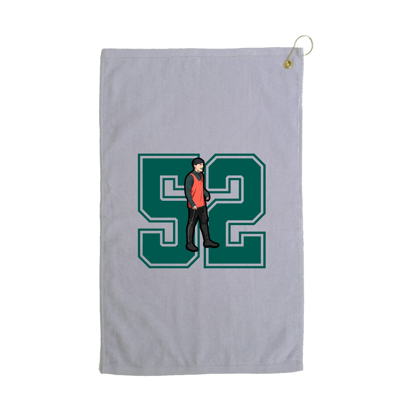Golf Towel — Number in Grey