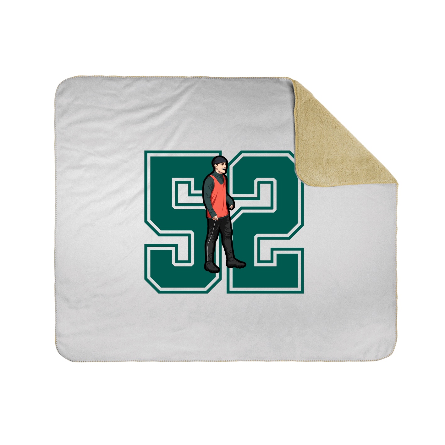 Throw Blanket — Number in White