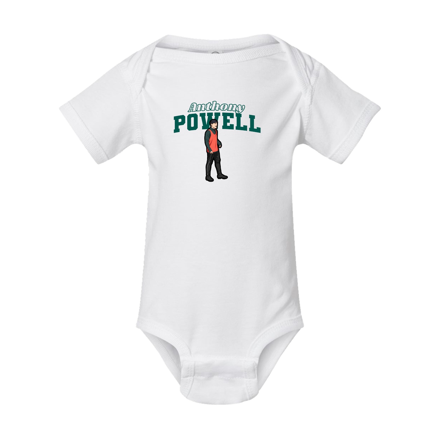 Baby Onesie — Name Arch in White