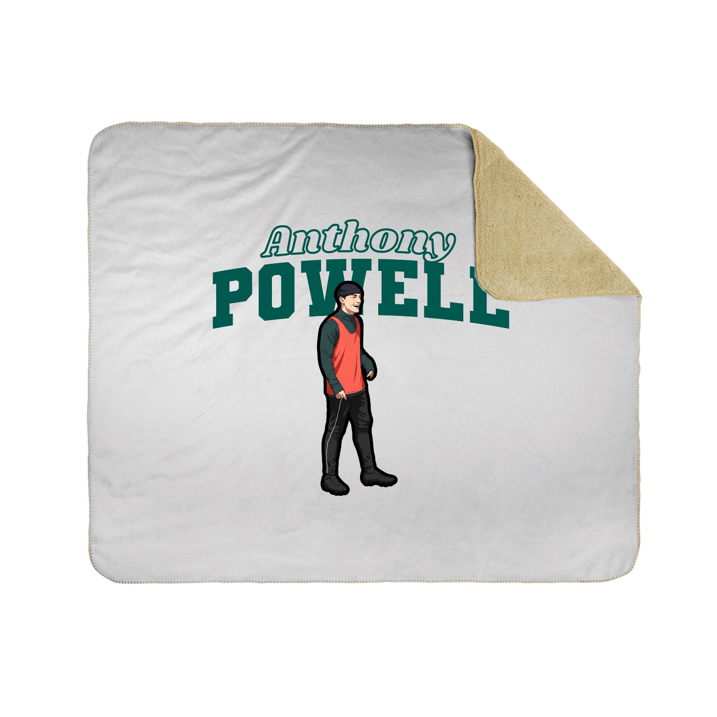 Throw Blanket — Name Arch in White