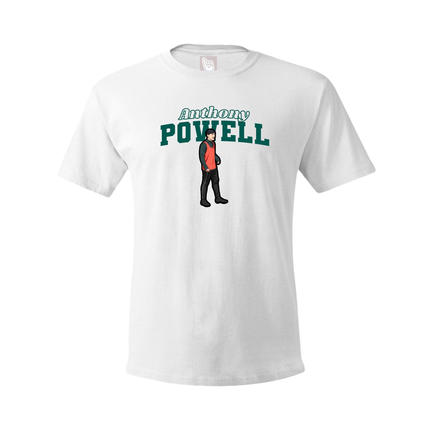 Youth Tee — Name Arch in White
