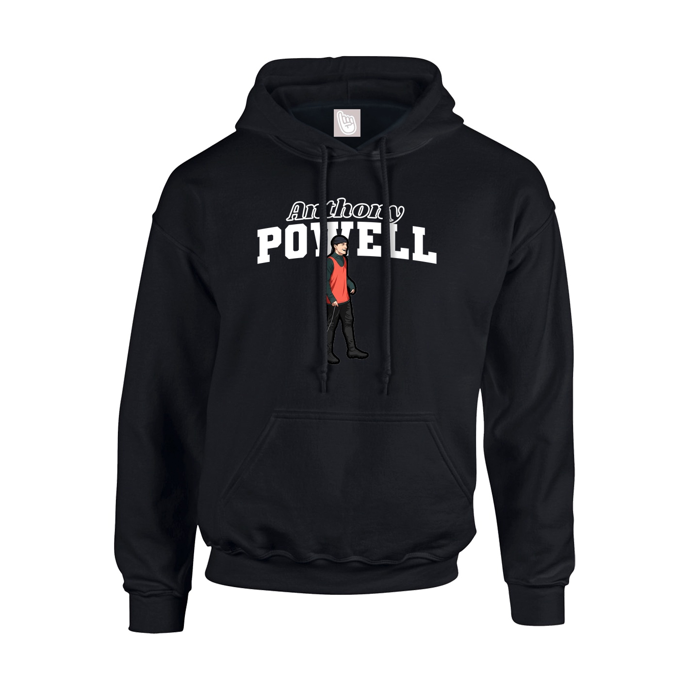 Youth Hoodie — Name Arch in Black
