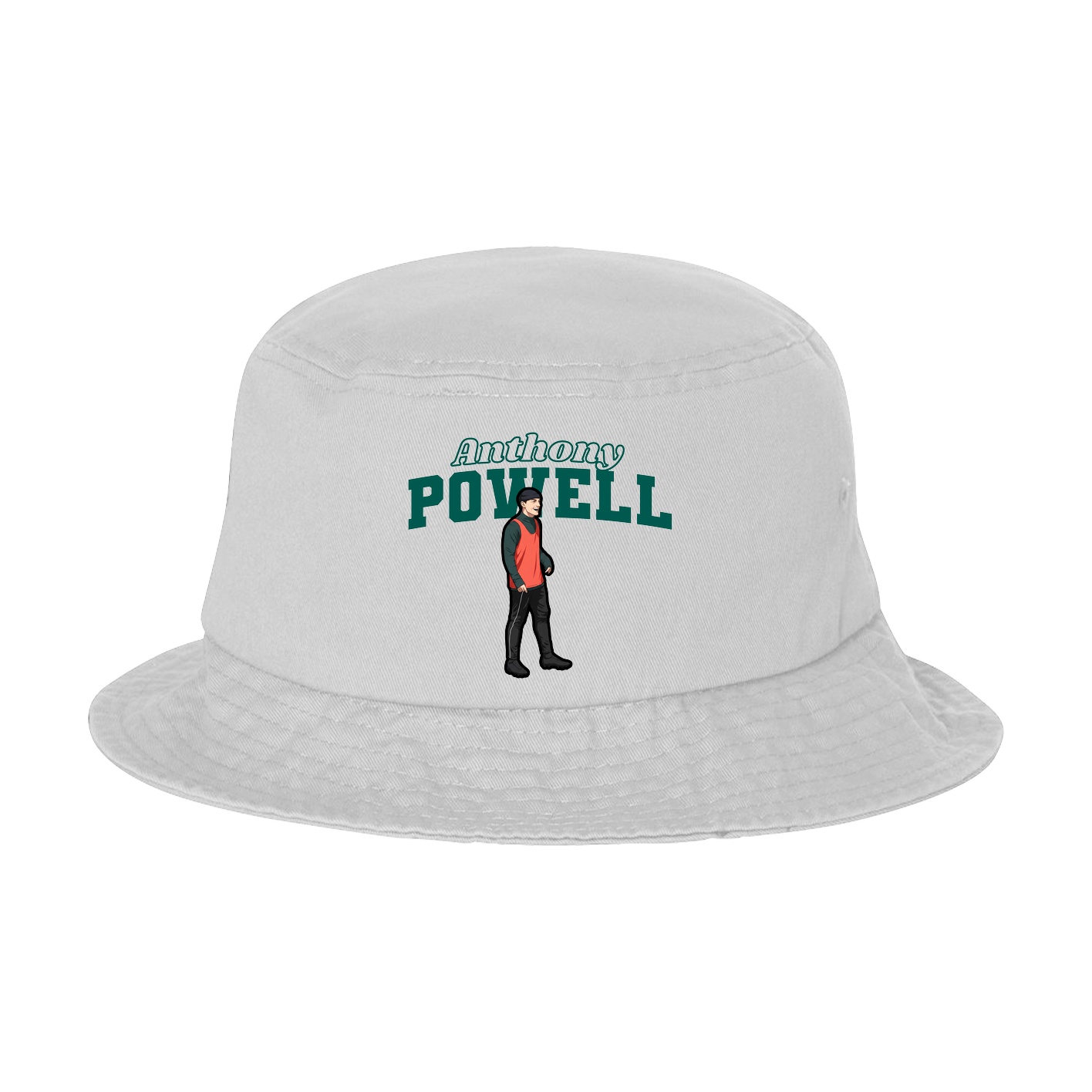 Bucket Cap — Name Arch in White