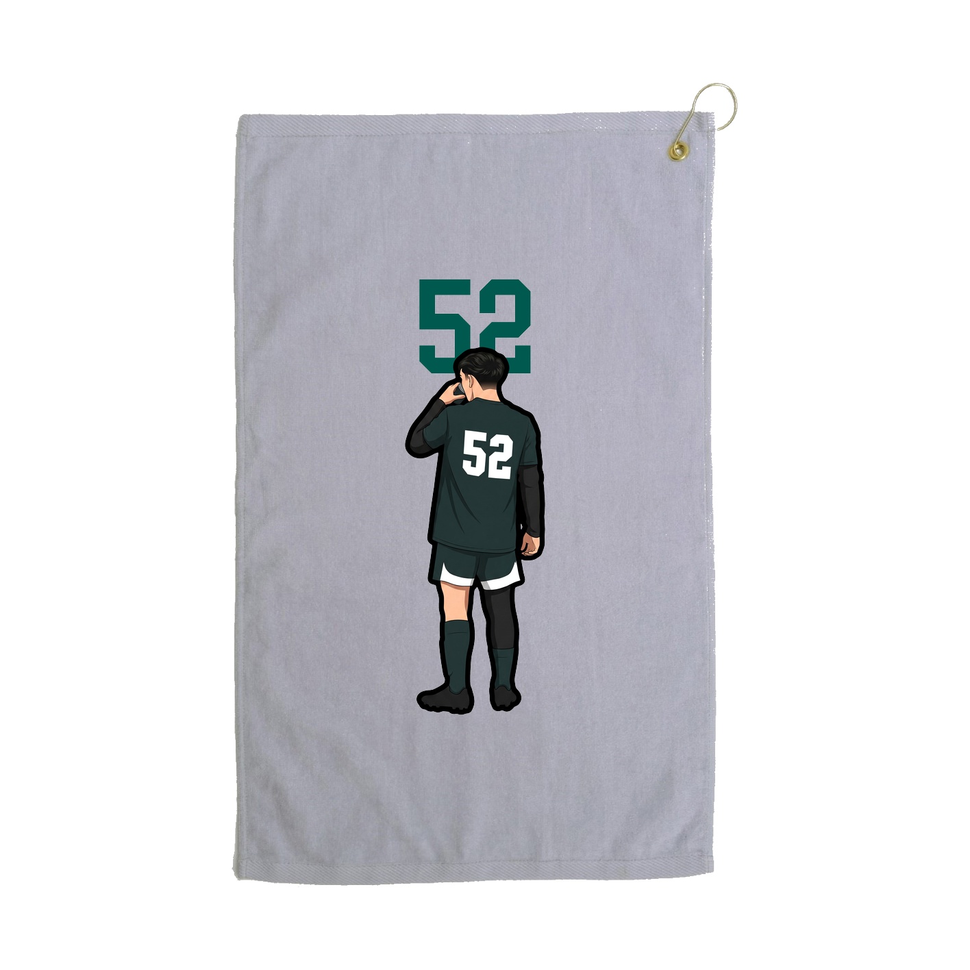 Golf Towel — Number Top in Grey