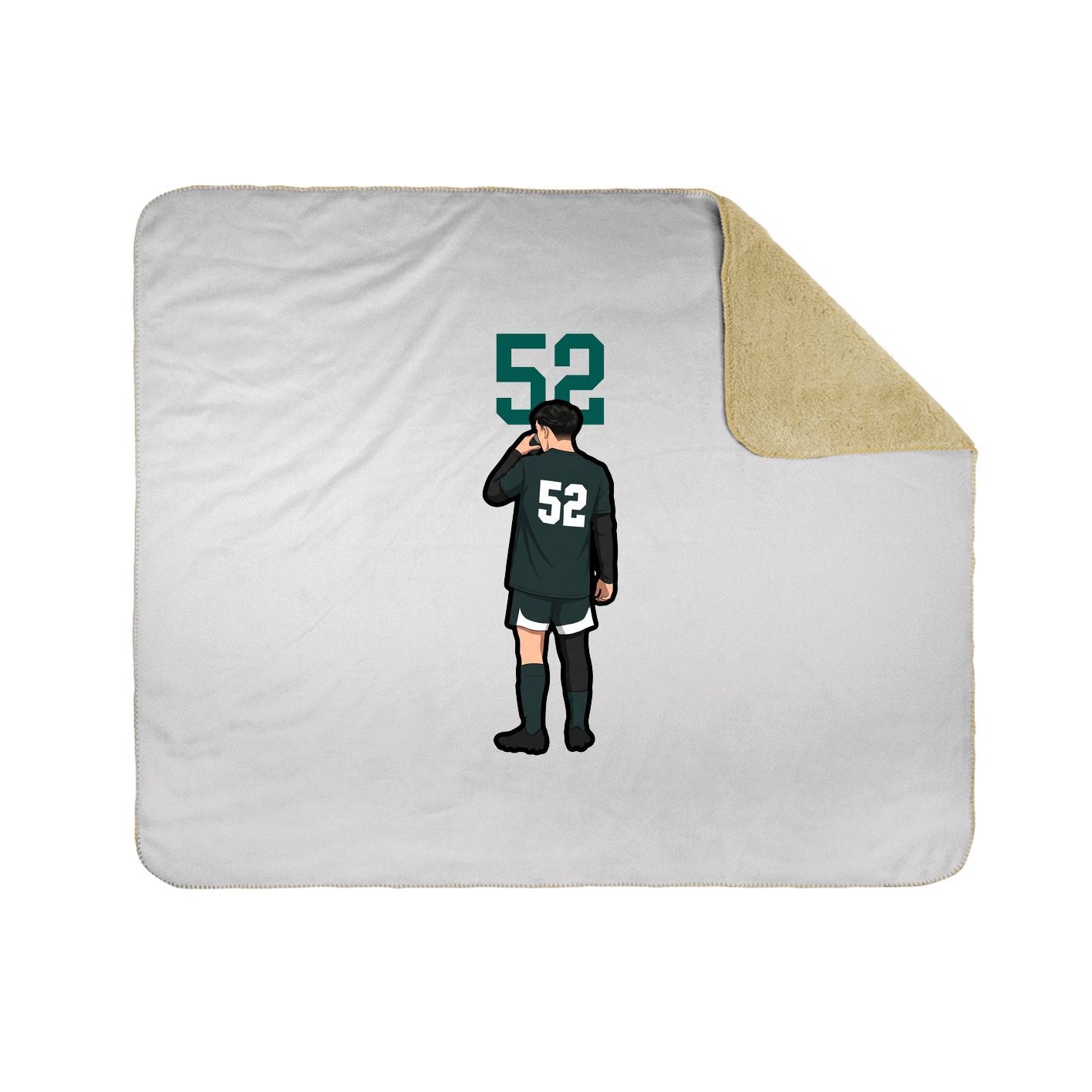 Throw Blanket — Number Top in White