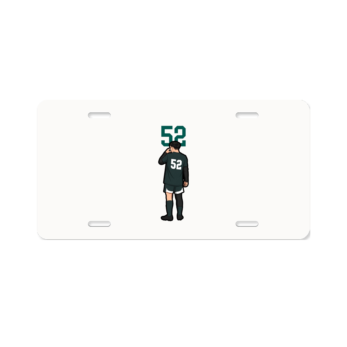License Plate — Number Top in Classic