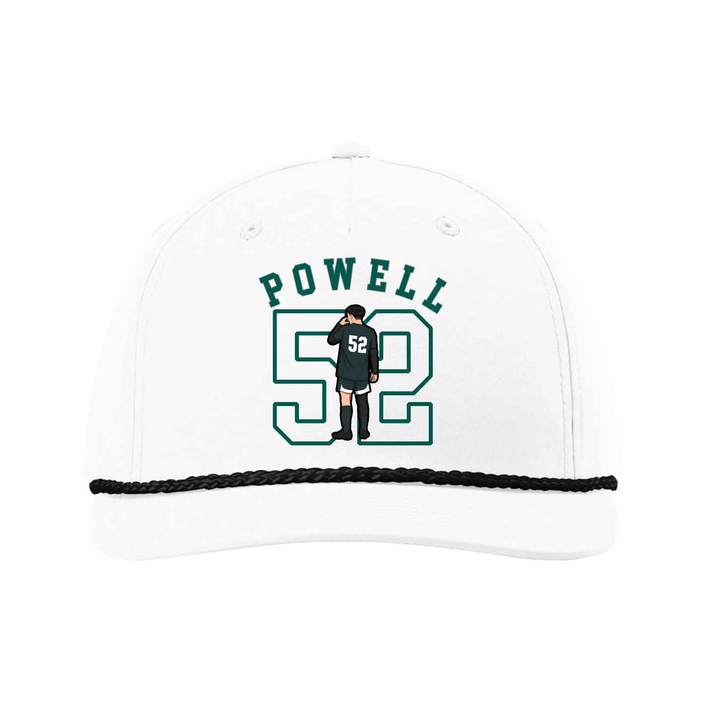 Five-Panel Classic Rope Cap — Shirsey Arch in White