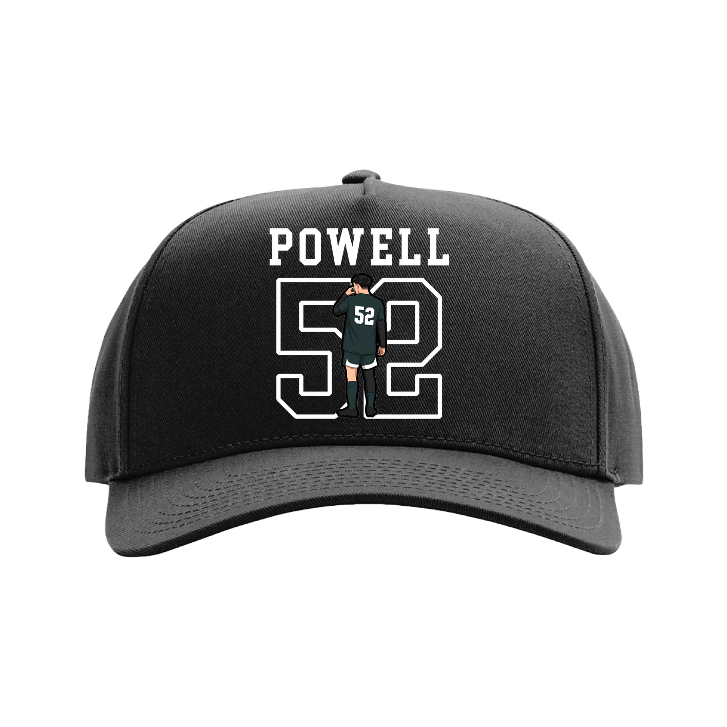 Full Fabric Five-Panel Champ Cap — Shirsey in Black