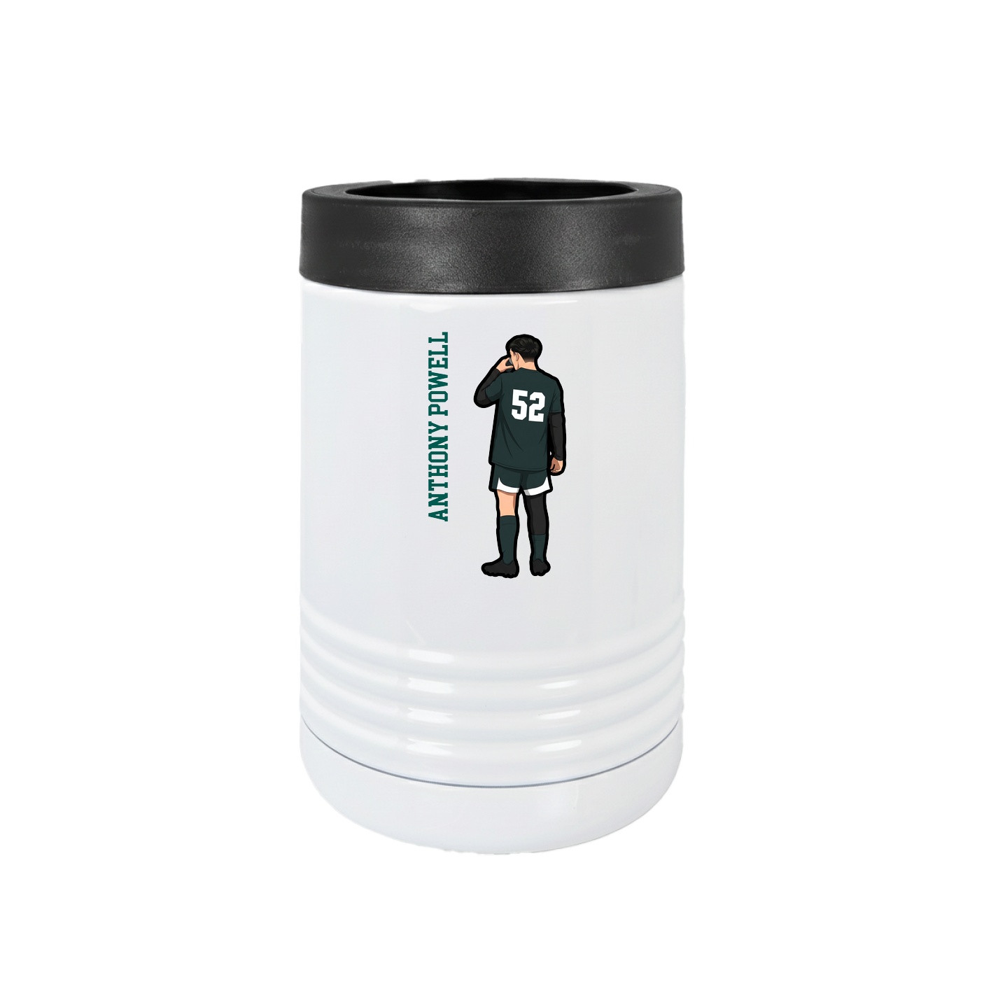 Beverage Holder — Name Vertical in White