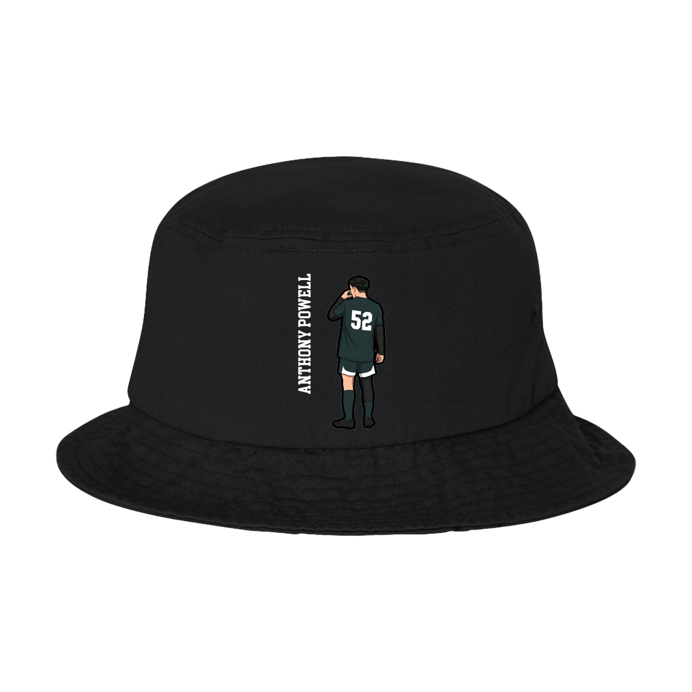 Bucket Cap — Name Vertical in Black